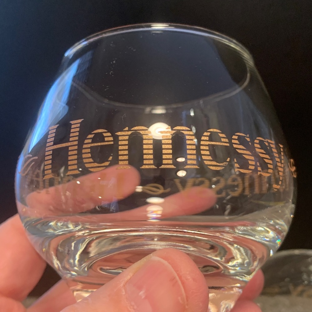 Hennessy Cognac: A Pair Cognac Snifters Great Looking Glasses to use or collect